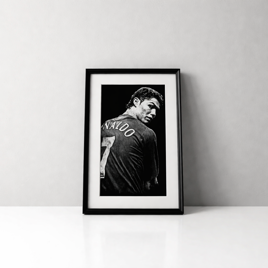 Cuadro CR7 retro